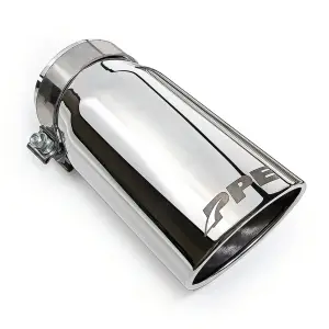 117020000 | PPE Performance Stainless Steel 4-Inch Exhaust Tip Polished Finish (2007.5-2010 Silverado, Sierra 2500 HD, 3500 HD 6.6L td, LMM)