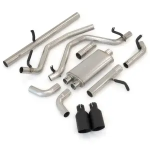 Pacific Performance Engineering - 117030020 | PPE Performance Cat-Back Exhaust System Dual Exit Raw Tubes, Black Ceramic Coated Tips (2009-2013 Silverado, Sierra 1500 V8-4.8L, 5.3L) - Image 2