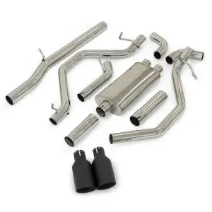 Pacific Performance Engineering - 117033020 | PPE Performance Cat-Back Exhaust System Dual Exit Polished Tubes, Black Ceramic Coated Tips (2009-2013 Silverado, Sierra 1500 V8-4.8L, 5.3L) - Image 2