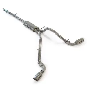 Pacific Performance Engineering - 117033030 | PPE Performance Cat-Back Exhaust System Dual Exit Polished Tubes, Polished Tip (2009-2013 Silverado, Sierra 1500 V8-4.8L, 5.3L) - Image 1