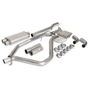 Pacific Performance Engineering - 117040030 | PPE Performance Cat-Back Exhaust System Dual Exit Raw Tubes, Polished Tips (2014-2019 Silverado, Sierra 1500 V8-5.3L) - Image 1