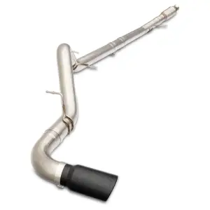Pacific Performance Engineering - 117050020 | PPE Performance 304 Stainless Steel DPF-Back Performance Exhaust Kit - Single Exit Raw Tubes, Black Ceramic Coated Tips (2020–2022 Silverado, Sierra 1500 I6-3.0L td) - Image 2