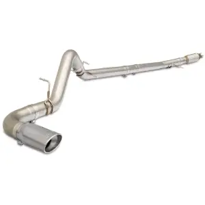117050030 | PPE Performance 304 Stainless Steel DPF-Back Performance Exhaust Kit - Single Exit Raw Tubes, Polished Tips (2020–2022 Silverado, Sierra 1500 I6-3.0L td)