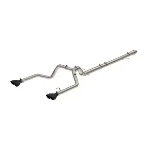 Pacific Performance Engineering - 117060020 | PPE Performance 304 Stainless Steel DPF-Back Performance Exhaust Kit - Dual Exit Raw Tubes, Black Ceramic Coated Tips (2020–2022 Silverado, Sierra 1500 I6-3.0L td) - Image 1