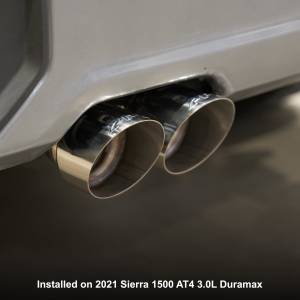 Pacific Performance Engineering - 117060020 | PPE Performance 304 Stainless Steel DPF-Back Performance Exhaust Kit - Dual Exit Raw Tubes, Black Ceramic Coated Tips (2020–2022 Silverado, Sierra 1500 I6-3.0L td) - Image 4