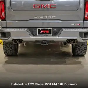 Pacific Performance Engineering - 117060030 | PPE Performance 304 Stainless Steel DPF-Back Performance Exhaust Kit - Dual Exit Raw Tubes, Polished Tips (2020–2022 Silverado, Sierra 1500 I6-3.0L td) - Image 2