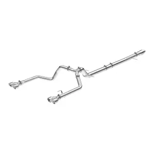 Pacific Performance Engineering - 117063030 | PPE Performance 304 Stainless Steel DPF-Back Performance Exhaust Kit - Dual Exit Polished Tubes, Polished Tip (2020–2022 Silverado, Sierra 1500 I6-3.0L td) - Image 1