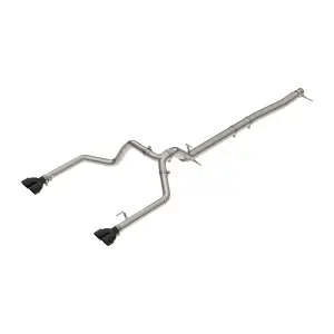 117160020 | PPE Performance 304 Stainless Steel DPF-Back Performance Exhaust Kit - Dual Exit Raw Tubes, Black Ceramic Coated Tips (2023–2025 Silverado, Sierra 1500 I6-3.0L td)