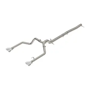 117160030 | PPE Performance 304 Stainless Steel DPF-Back Performance Exhaust Kit - Dual Exit Raw Tubes, Polished Tips (2023–2025 Silverado, Sierra 1500 I6-3.0L td)