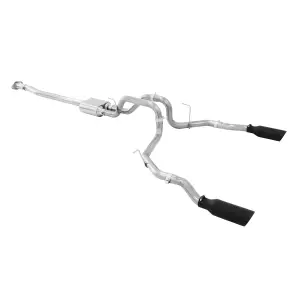 317030020 | PPE Performance Cat-Back Exhaust System Dual Exit Raw Tubes, Black Ceramic Coated Tips (2009-2014 F150 V8-4.6L, 5.0L, 5.4L)