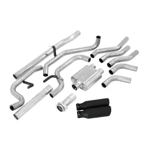 Pacific Performance Engineering - 317030020 | PPE Performance Cat-Back Exhaust System Dual Exit Raw Tubes, Black Ceramic Coated Tips (2009-2014 F150 V8-4.6L, 5.0L, 5.4L) - Image 2