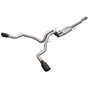 Pacific Performance Engineering - 317040020 | PPE Performance Cat-Back Exhaust System Dual Exit Raw Tubes, Black Ceramic Coated Tips (2015-2020 F150 V6-2.7L, 3.5L Twin Turbo, V8-5.0L) - Image 2