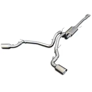 317040030 | PPE Performance Cat-Back Exhaust System Dual Exit Raw Tubes, Polished Tips (2015-2020 F150 V6-2.7L, 3.5L Twin Turbo, V8-5.0L)