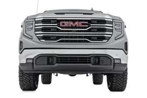 Rough Country - 28850RED_A | Rough Country 3.5 Inch Lift Kit GMC Sierra 1500 2WD/4WD | Red Finish Control Arm, Factory Rear Mono-Leaf Spring, Vertex Coilovers With Vertex Shocks - Image 3