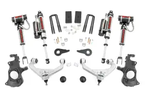 97650 | Rough Country 3.5 Inch Lift Kit For Chevrolet Silverado / GMC Sierra 2500 HD & 3500 HD 2WD/4WD | No Factory Rear Overloads, Aluminum Arm Finish, Vertex Reservoir Shocks