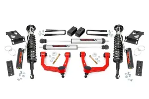 74257RED | Rough Country 3.5 Inch Lift Kit Toyota Tacoma 2WD/4WD | Red Finish Arm, Vertex Coilovers With V2 Rear Shocks
