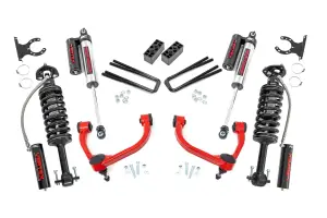 54550RED | Rough Country 3 Inch Lift Kit For Ford F-150 4WD (2014-2020) | Red Finish, Vertex Coilovers & Shocks