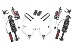 28850 | Rough Country 3.5 Inch Lift Kit GMC Sierra 1500 2WD/4WD | Aluminum Finish Arms, Factory Rear Mono Leaf Spring, Vertex Coilovers With Vertex Rear Shocks