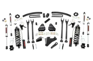 57858 | Rough Country 6 Inch Coilover Conversion Lift Kit With 4 Link Setup For Ford F-250/F-350 Super Duty | 2005-2007 | Gas, No Rear Factory Springs, Rear V2 Shocks