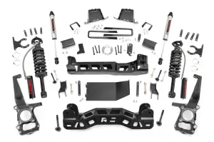 57657 | Rough Country 6 Inch Lift Kit For Ford F-150 4WD | Vertex Coilovers With V2 Rear Shocks