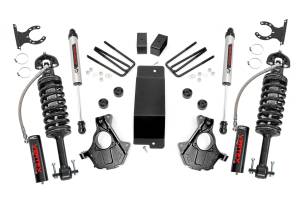 12457 | Rough Country 3.5 Inch Lift Kit For Chevrolet Silverado / GM Sierra 1500 4WD | Lower Arm Type Stock Cast Steel, Vertex Coilovers With V2 Rear Shocks