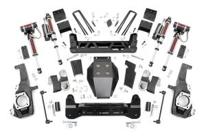 10250 | Rough Country 5 Inch Lift Kit For Chevrolet Silverado / GMC Sierra 2500 HD & 3500 HD 4WD | NTD, No Factory Rear Overload Springs, Vertex Reservoir Shocks