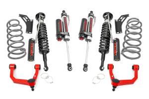76650RED | Rough Country 3 Inch Lift Kit For Toyota 4Runner 4WD | Red Finish Arm, Vertex Coilovers With Vertex Shocks