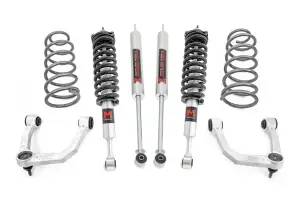 76642 | Rough Country 3 Inch Lift Kit For Toyota 4Runner | Aluminum Finish Arm, M1 Struts With M1 Rear Shocks
