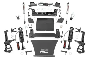 27557 | Rough Country 4 Inch Lift Kit Vertex Coilovers / V2 Rear Shocks (2019-2025 Silverado, Sierra 1500 AT4 / Trail Boss 4WD | 4.3L, 5.3L, 6.2L Gas Engine)