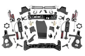 17450 | Rough Country 7 Inch Lift Kit For Chevrolet Silverado / GM Sierra 1500 (2014-2018) | Control Arm: Stock Cast Aluminum/Stamped Steel, Front Vertex Adjustable Coilovers, Rear Vertex Adjustable Shocks