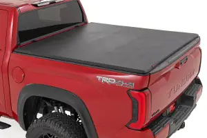 41419560A | Rough Country Soft Tri-Fold Bed Cover Toyota Tundra 2WD/4WD | 5'7" Bed