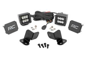 93212 | Rough Country LED Cube Light Kit, Rear Mount For Segway UT6/UT10 | Black Series Lights