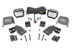93304 | Rough Country LED Cube Light Kit Forward Facing For Polaris XPEDITION ADV 5/XPEDITION XP 5 | 3-inch Osram Wide Angle Series Lights