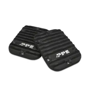 128060020 | PPE Performance Heavy-Duty Cast Aluminum PTO Side Plate Cover For GM 6.6L Duramax | Black Finish