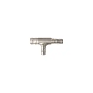 Pacific Performance Engineering - 513123838 | PPE Performance Tee Barb Fitting, 1/2 Inch x 3/8 Inch x 3/8 Inch SS - Image 1