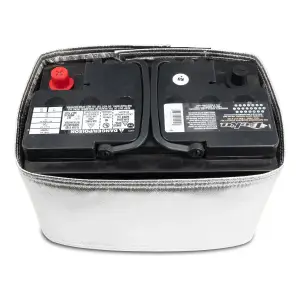 Pacific Performance Engineering - 149002135 | PPE Performance Battery Heat Shield, Top Post For GM Duramax LMM, LML, L5P | Silver FInish - Image 2