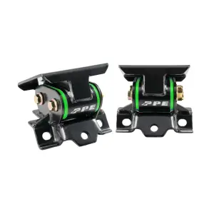 168032150 | PPE Performance Engine Mount Kit With Silicone Bushings For GM 6.6L Duramax | Green Finish