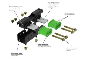 Pacific Performance Engineering - 169042150 | PPE Performance Transmission Mount For GM 2500HD/3500HD With Allison Transmission 6L90 | Green Finish - Image 3