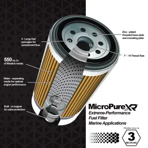 Pacific Performance Engineering - 413000500 | PPE Performance Fuel Filter For Marine Applications, MicroPure XR Extreme-Performance For Direct Replacement Of RF500M & 35-8M0000202 - Image 6