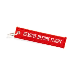 Pacific Performance Engineering - 588982802 | PPE Performance Remove Before Flight Key Chain | Red Fabric With White Embroidery & Yellow Ducky - Image 2