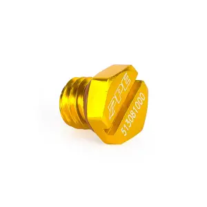 513081000 | PPE Performance Air Bleeder Screw For GM 6.6L Duramax | Yellow Finish