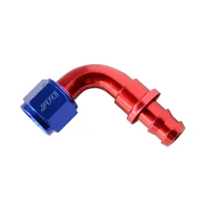 113051002 | PPE Performance Anodized Aluminum Push-Lock Fitting 90 Degree -10AN(F) to 5-8 Inch (M)