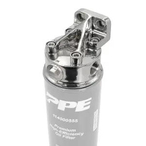 Pacific Performance Engineering - 114002100 | PPE Performance Remote Oil Filter Mount Kit - Polished 304 Stainless Steel - Image 1