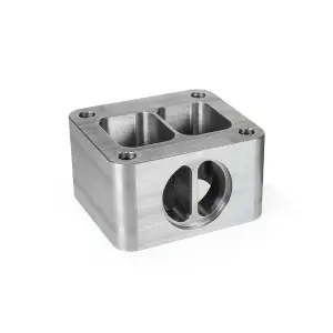116006059 | PPE Performance T4 Riser Block With Wastegate Port 2 3/8 Inch Height For GM 6.6L Duramax