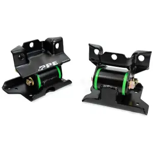 168030150 | PPE Performance Engine Mount Kit With Silicone Bushings For GM 6.6L Duramax | Green Finish