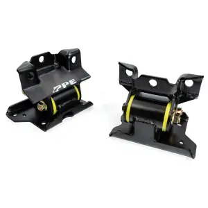 168030160 | PPE Performance Engine Mount Kit With Silicone Bushings For GM 6.6L Duramax | Yellow Finish