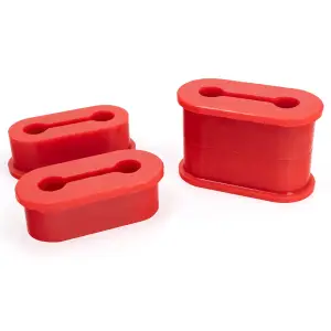 168030174 | PPE Performance Silicone Bushings Replacement For PPE Engine Mounts For GM 6.6L Duramax | Red Finish
