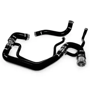 119020200 | PPE Performance Silicone Upper And Lower Coolant Hose Kit For GM 6.6L Duramax | Black Finish