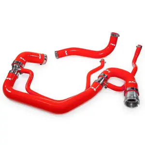 119021200 | PPE Performance Silicone Upper And Lower Coolant Hose Kit For GM 6.6L Duramax | Red Finish