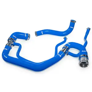 119022200 | PPE Performance Silicone Upper And Lower Coolant Hose Kit For GM 6.6L Duramax | Blue Finish